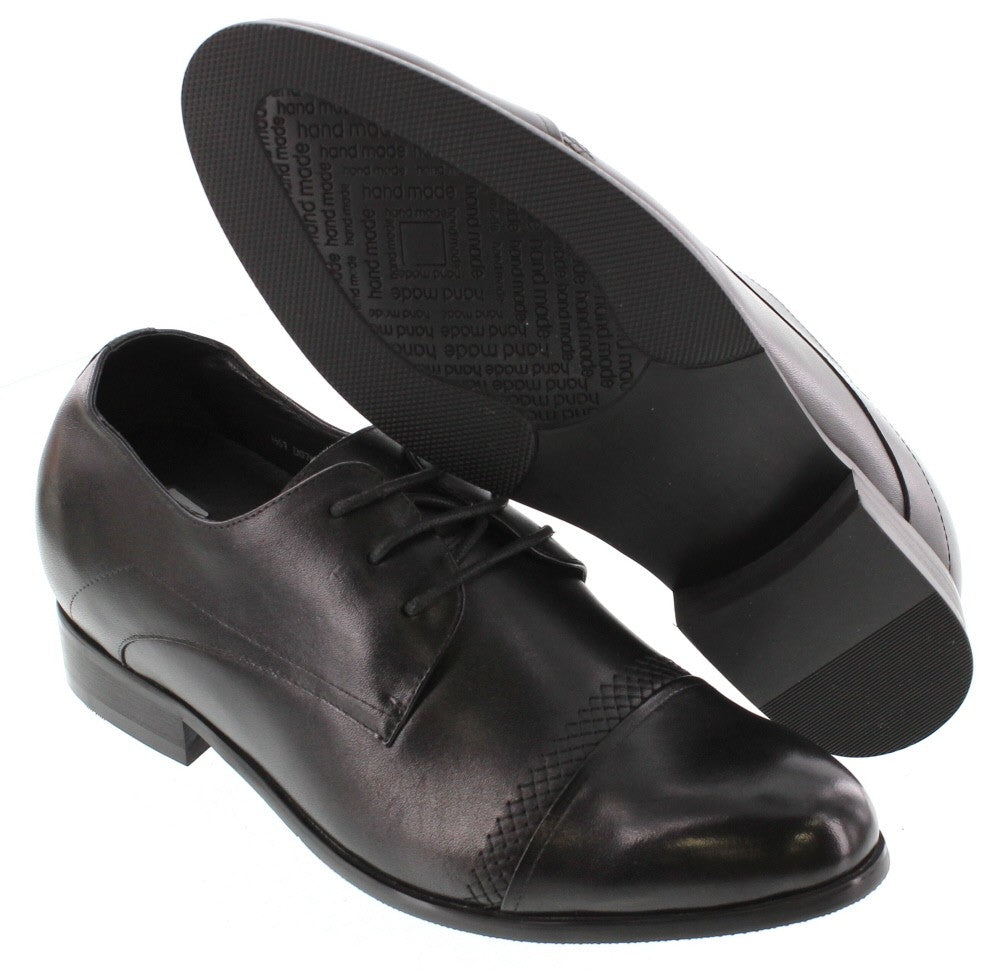 Elevator shoes height increase TOTO - D07051 - 2.8 Inches Taller (Black)
