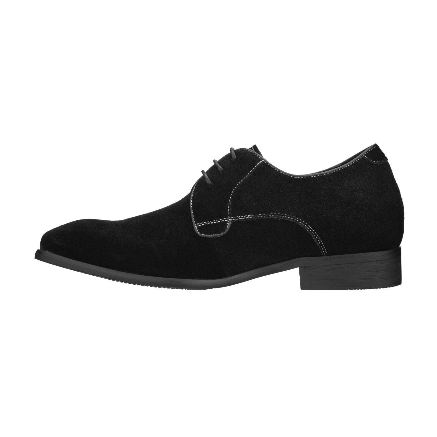 Elevator shoes height increase CALTO 2.4-Inch Taller Black Suede Elevator Dress Shoes Y6001