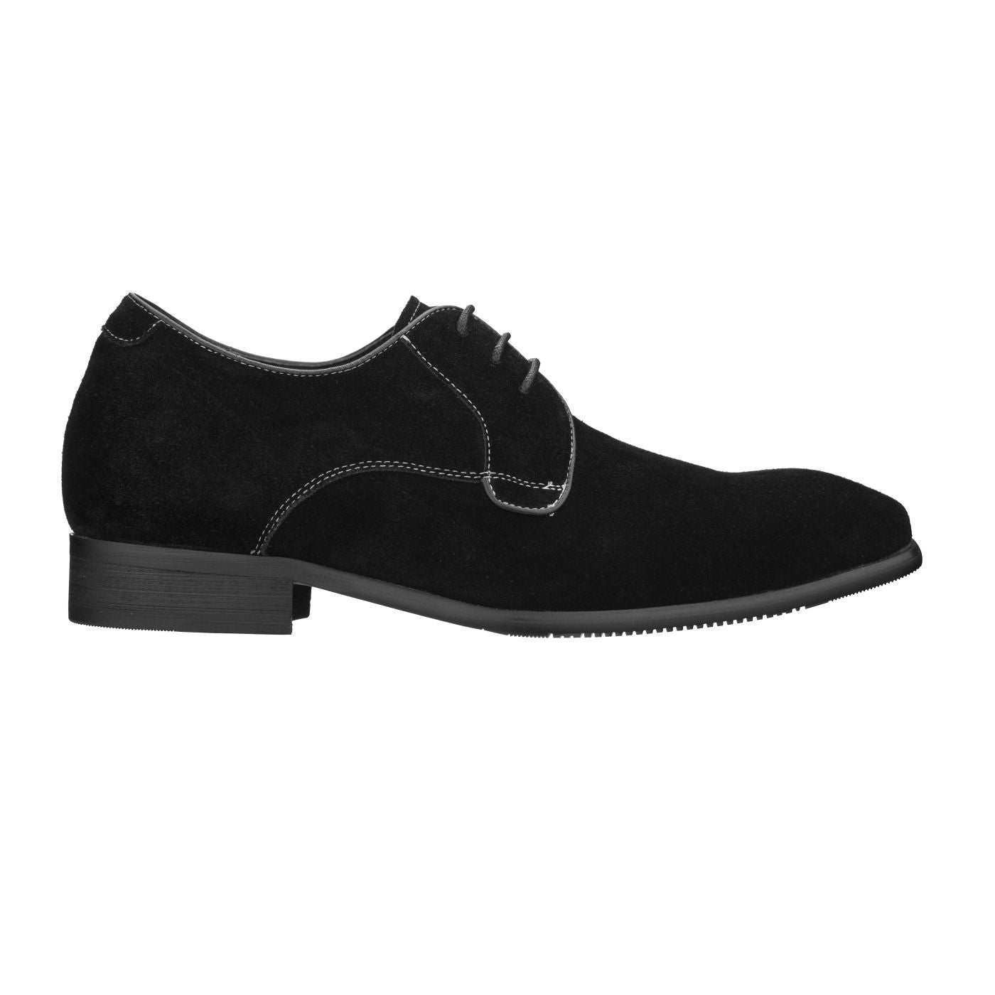 Elevator shoes height increase CALTO 2.4-Inch Taller Black Suede Elevator Dress Shoes Y6001