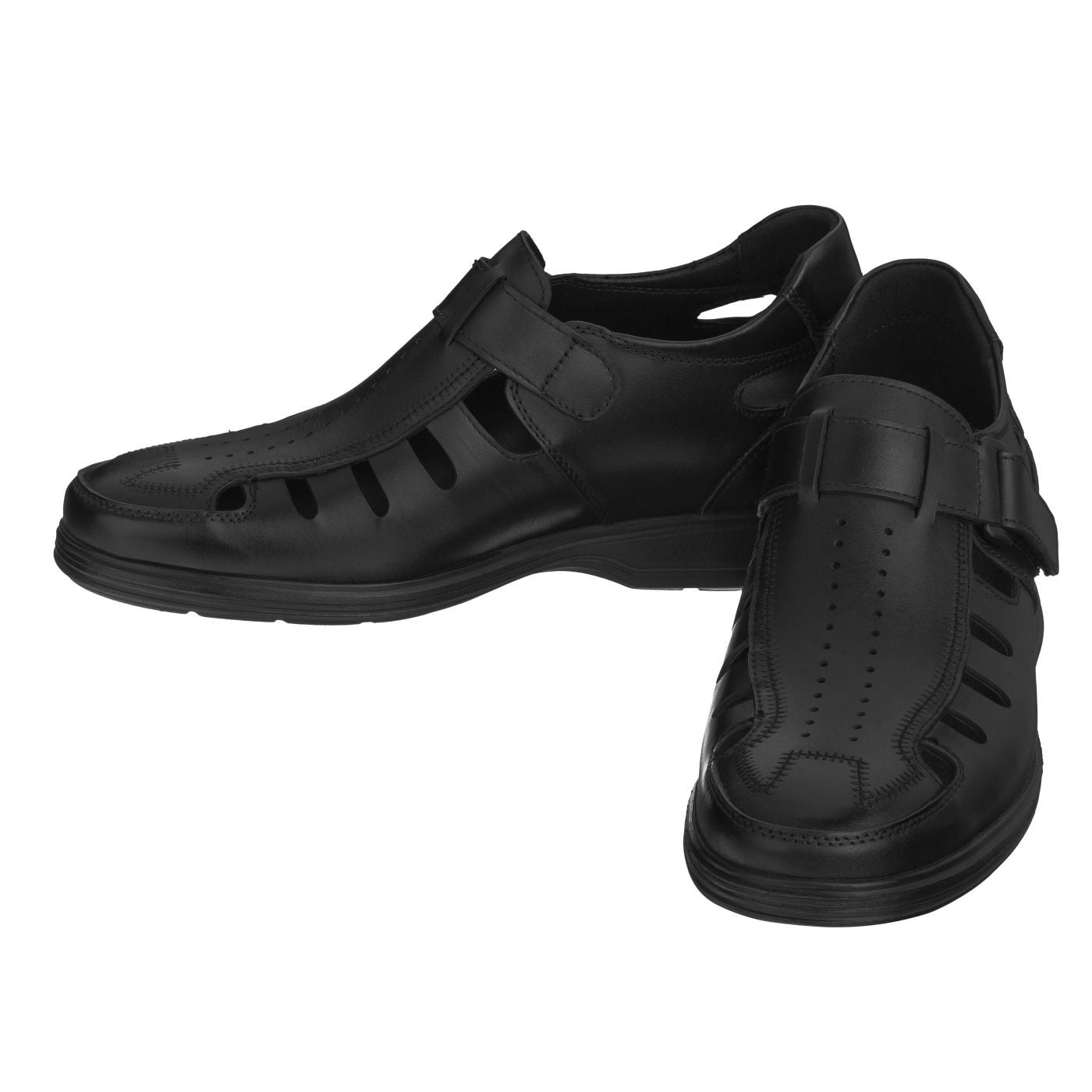 Elevator shoes height increase CALTO - S1050 - 2.8 Inches Taller (Black) - Super Lightweight