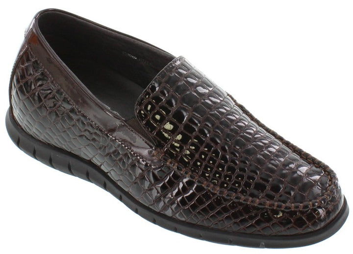 Elevator shoes height increase TOTO - H333152 - 2.4 Inches Taller (Cordovan Dark Brown Patent Leather) - Super Lightweight
