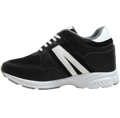 Elevator shoes height increase TOTO Black Lightweight Elevator Sneakers - 3.3 Inches - H2213