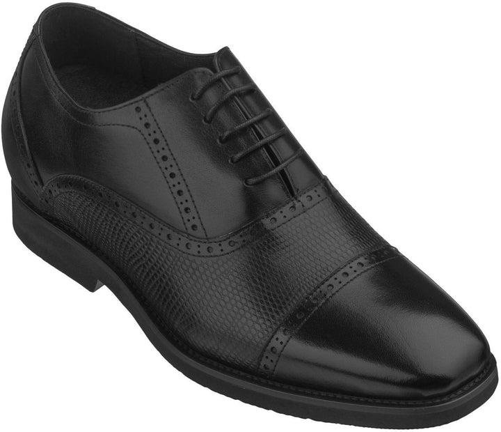 Elevator shoes height increase CALDEN - K320021 - 2.8 Inches Taller (Black) - Lightweight