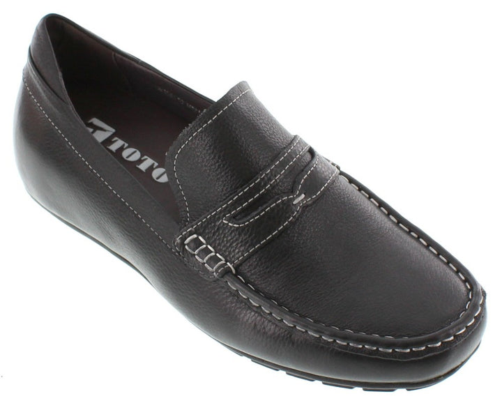 Elevator shoes height increase TOTO - H3210 - 2.4 Inches Taller (Black) - Super Lightweight - Size 6.5 Only