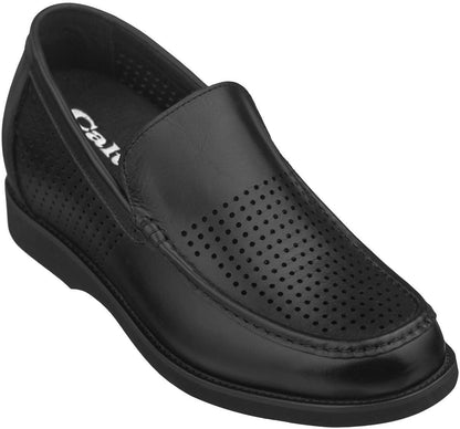 Elevator shoes height increase CALTO - T9350 - 3 Inches Taller (Black) - Super Lightweight