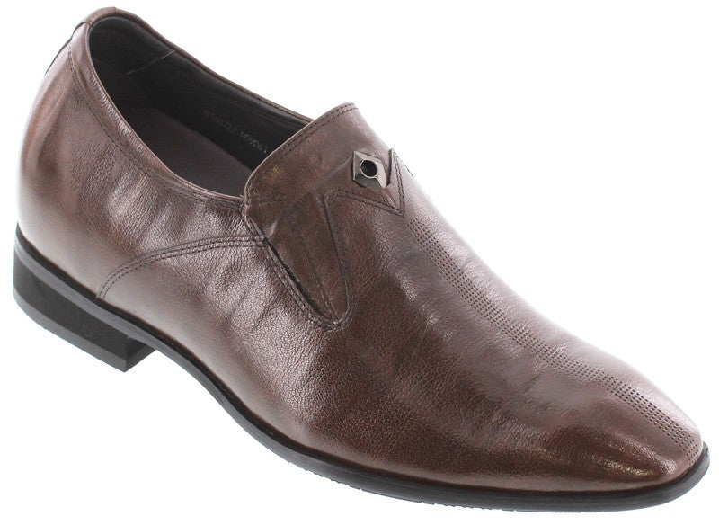 Elevator shoes height increase TOTO - H09061 - 2.8 Inches Taller (Dark Brown) - Lightweight