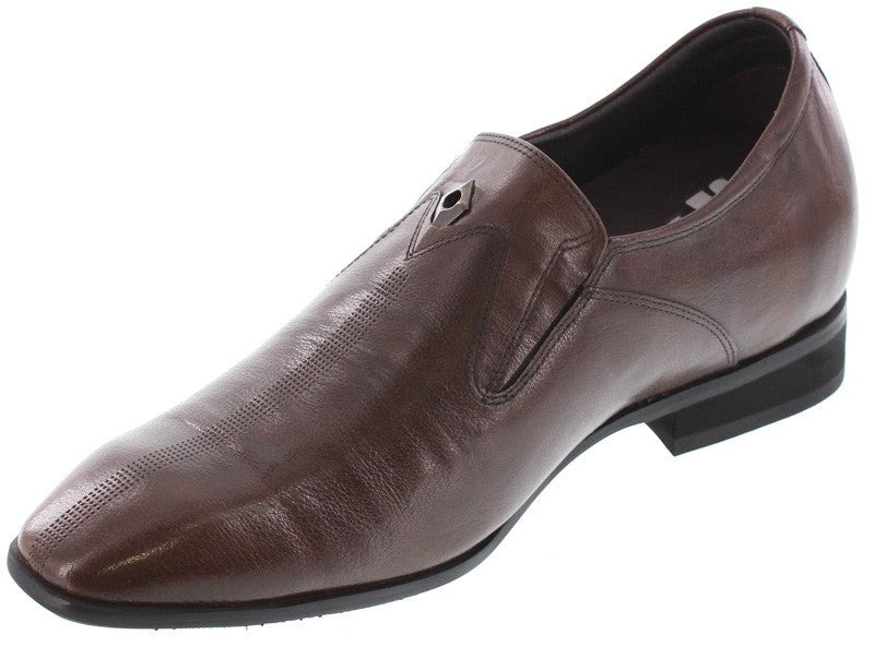 Elevator shoes height increase TOTO - H09061 - 2.8 Inches Taller (Dark Brown) - Lightweight