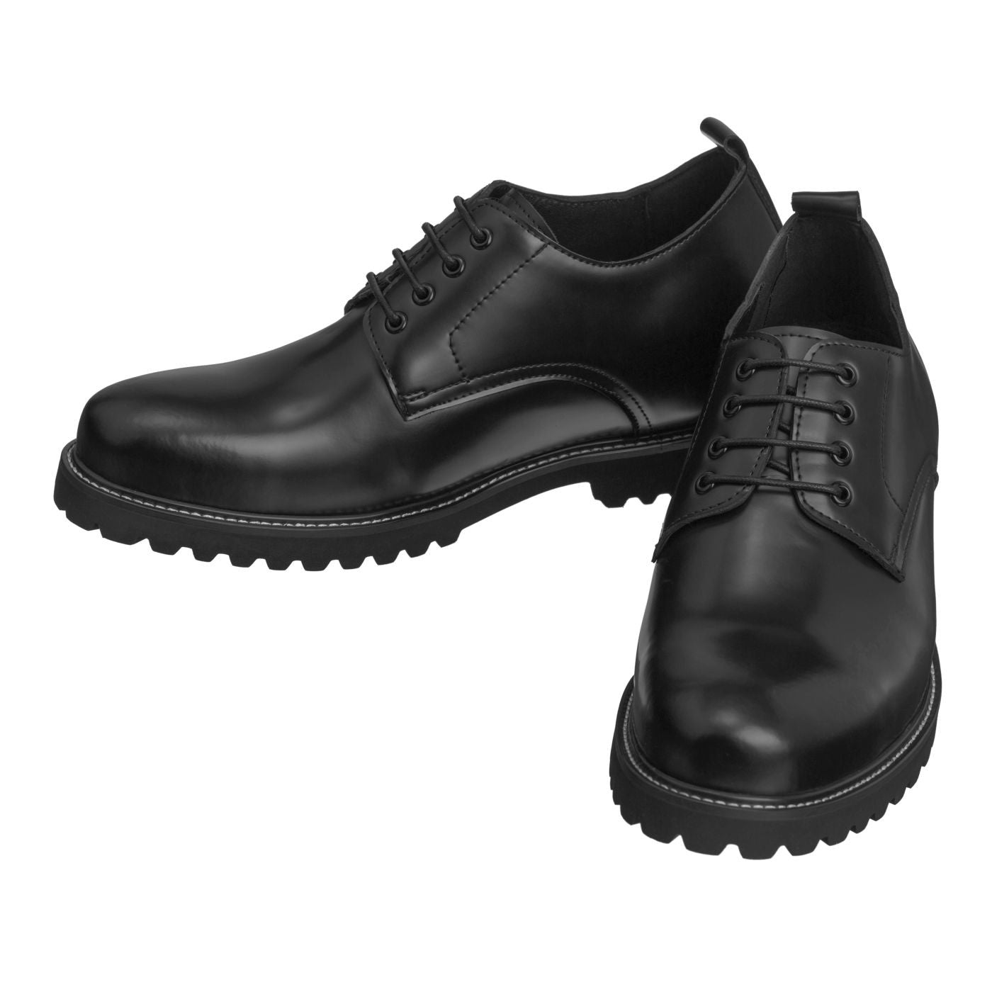 CALTO 3" Taller Black Elevator Work Shoes S9118