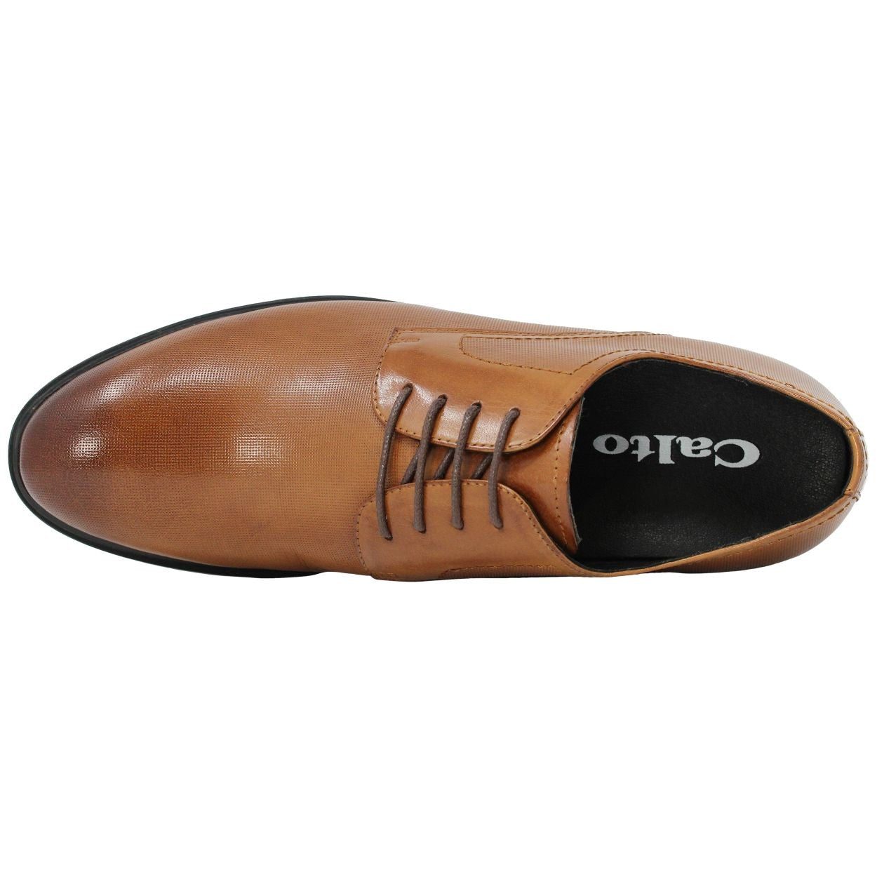Elevator shoes height increase CALTO - Y10752 - 3 Inches Taller (Tan Brown) - Lightweight