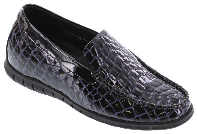 Elevator shoes height increase TOTO - H333153 - 2.4 Inches Taller (Black & Purple Patent Leather) - Super Lightweight