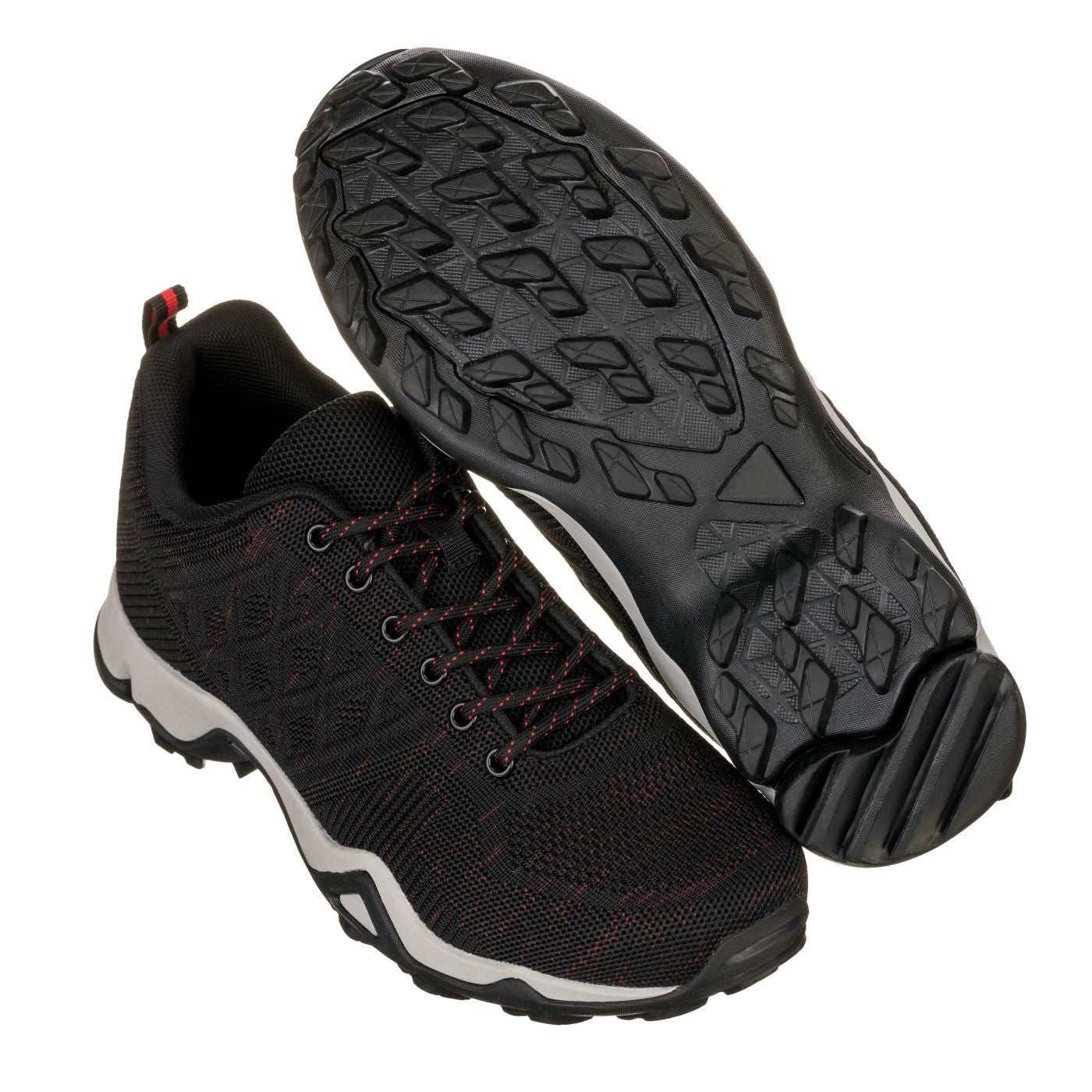 Elevator shoes height increase CALTO - Q103 - 2.4 Inches Taller (Black/Red) - Super Lightweight