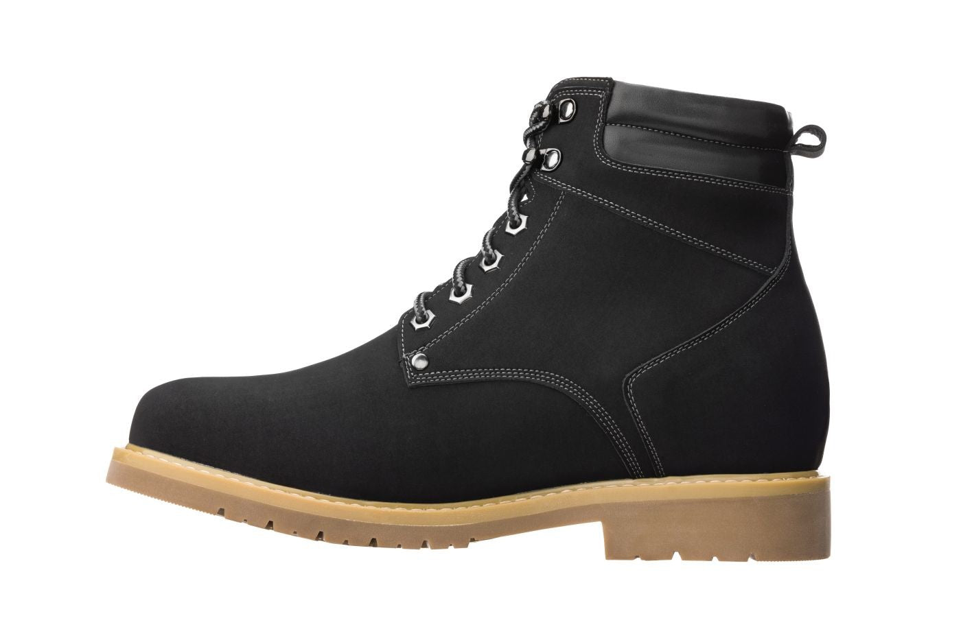 CALTO - K8820 - 3.2 Inches Taller (Nubuck Black) - Work Style Boot ...