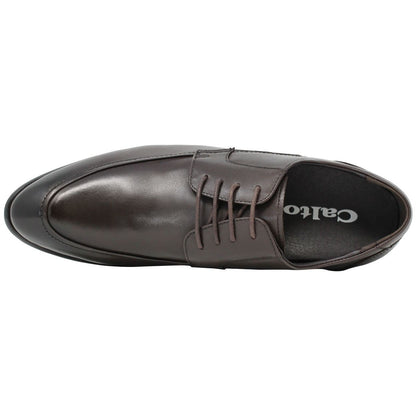 Elevator shoes height increase CALTO - Y10315 - 2.8 Inches Taller (Coffee Brown)