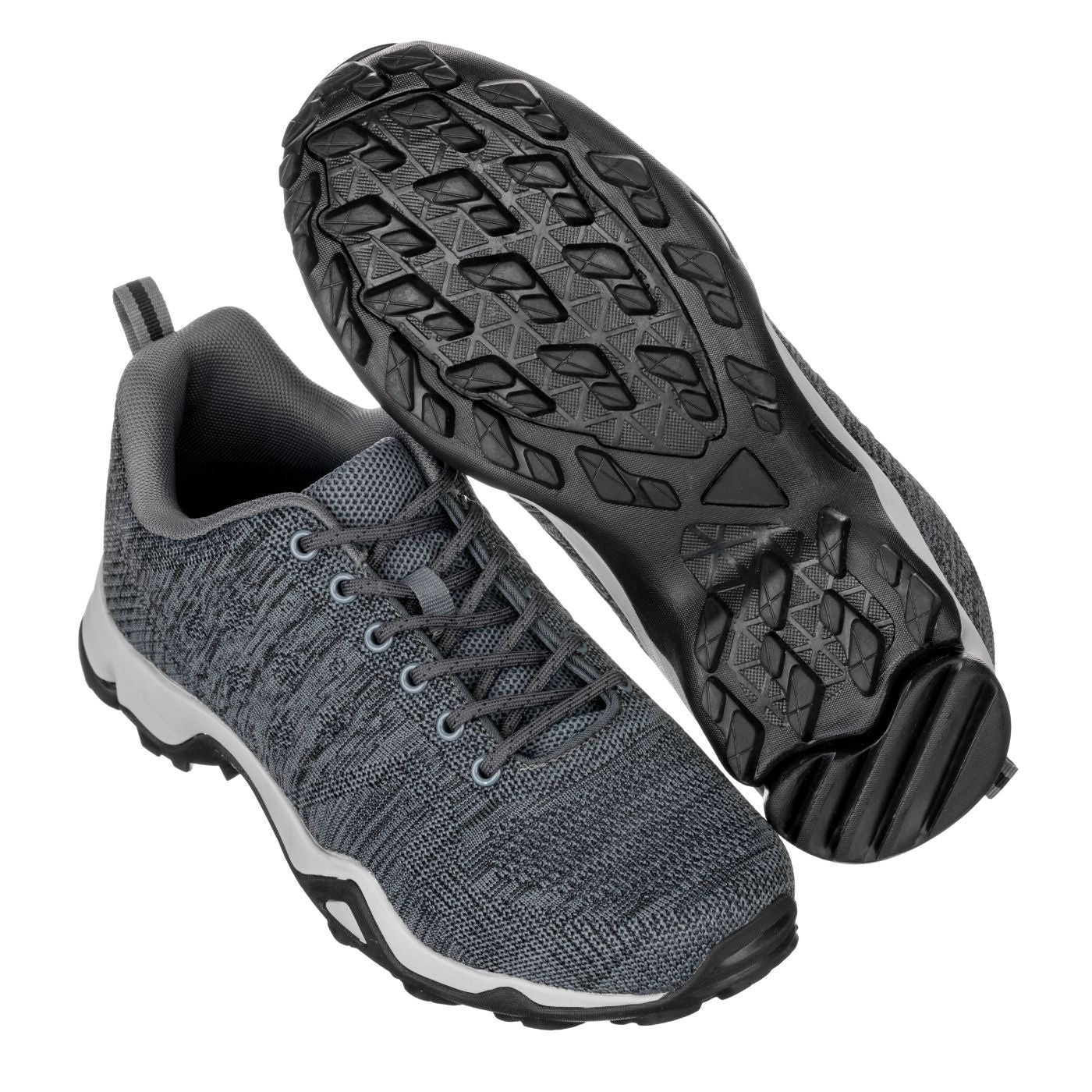 Elevator shoes height increase CALTO - Q104 - 2.4 Inches Taller (Grey/Black) - Super Lightweight