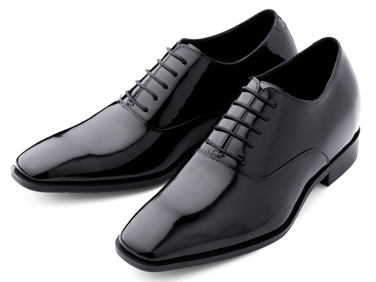 Elevator shoes height increase TOTO Oxford Patent Leather Formal Dress Shoes - Three Inches - H6532B