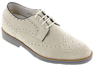 Elevator shoes height increase TOTO - H20021 - 2.4 Inches Taller (Off Beige) - Super Lightweight - Size 8 / 10 Only
