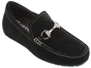 Elevator shoes height increase TOTO - H32081 - 2.2 Inches Taller (Nubuck Black) - Super Lightweight - Size 7.5 Only