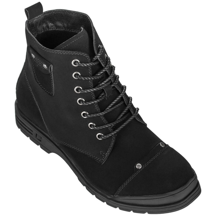Elevator shoes height increase CALDEN - K18135 - 3.2 Inches Taller (Nubuck Black)