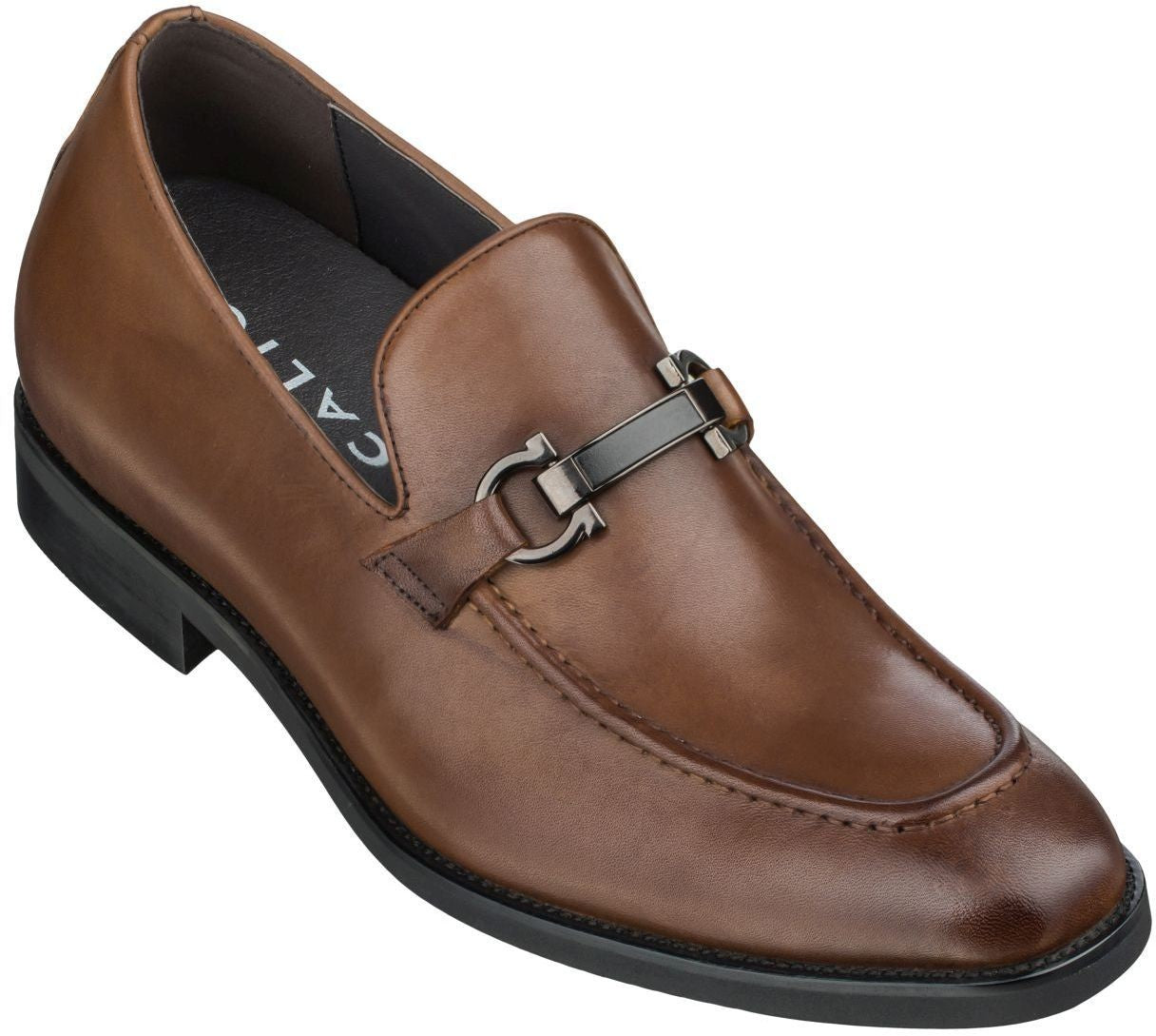 Elevator shoes height increase CALTO - S2111 - 3.0 Inches Taller (Dark Brown)