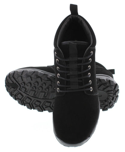Elevator shoes height increase CALTO 3.2" Taller Black Hiker-Style Height-Enhancing Shoes