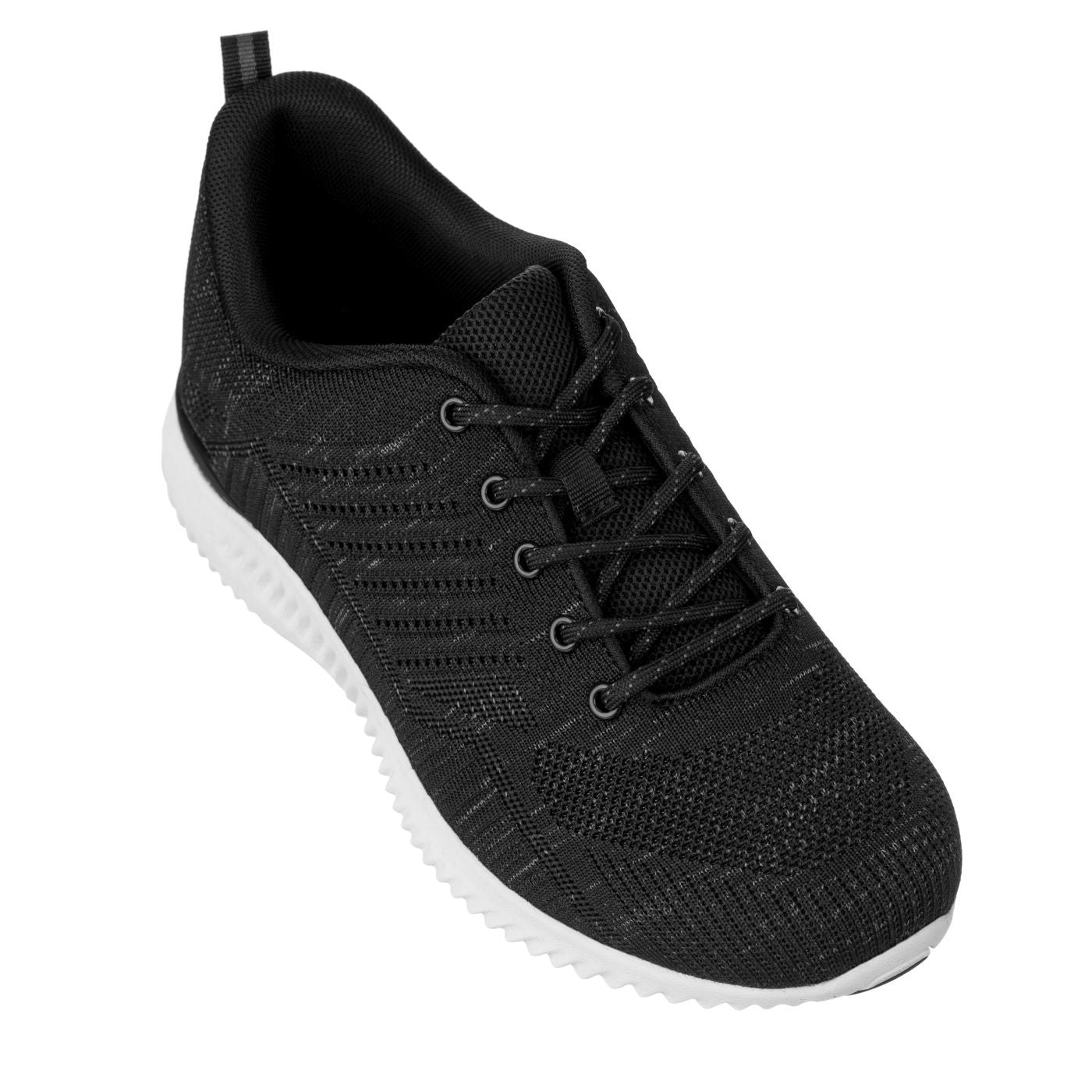 Elevator shoes height increase CALTO - Q212 - 2.6 Inches Taller (Black/Grey) - Ultra Lightweight