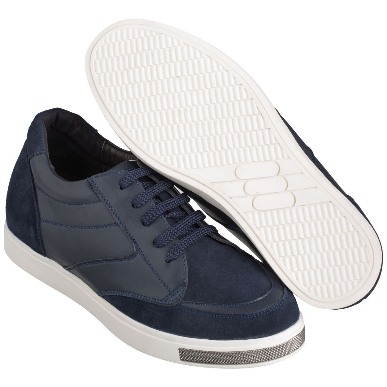 Elevator shoes height increase CALTO - Y26152 - 2.4 Inches Taller (Dark Blue)