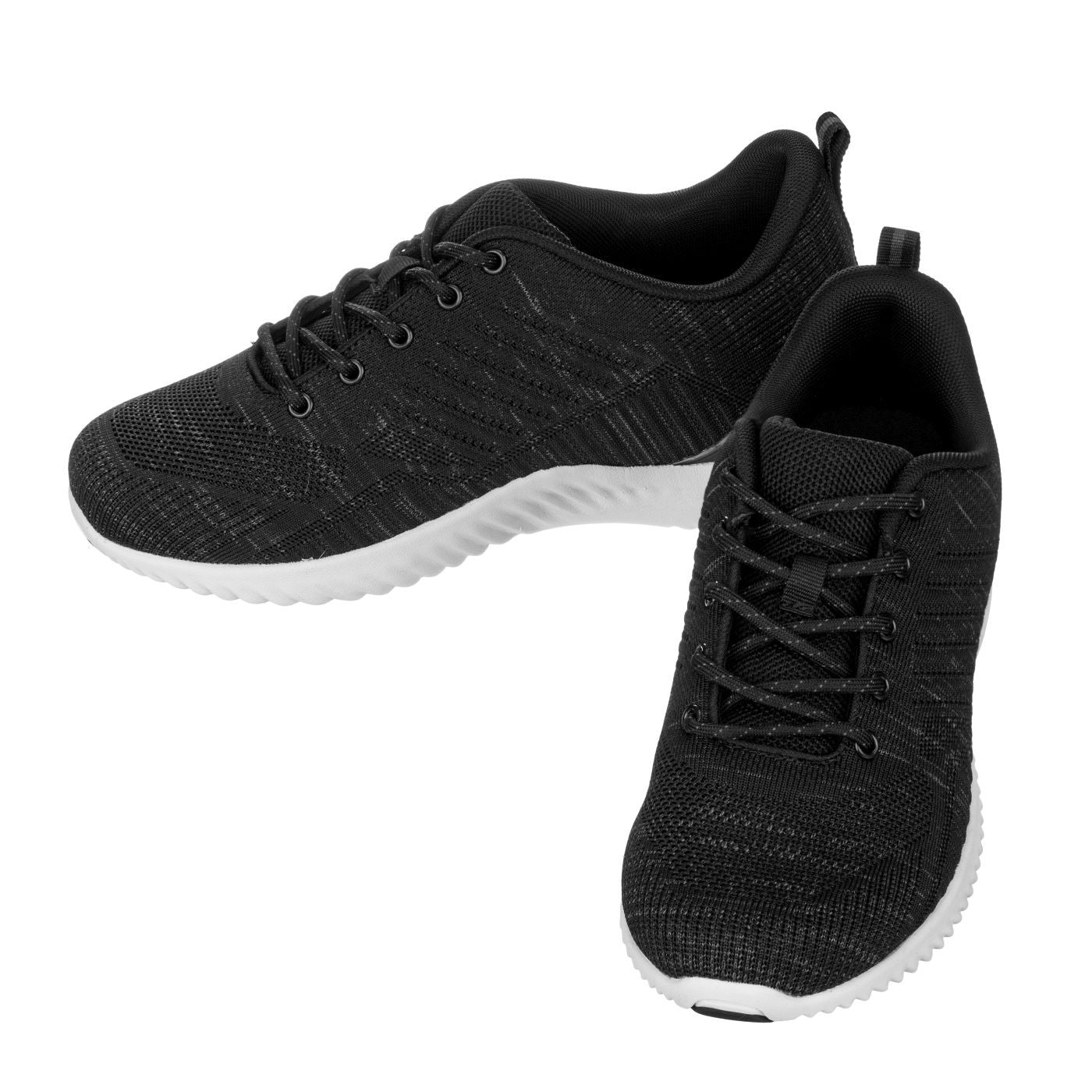 Elevator shoes height increase CALTO - Q212 - 2.6 Inches Taller (Black/Grey) - Ultra Lightweight
