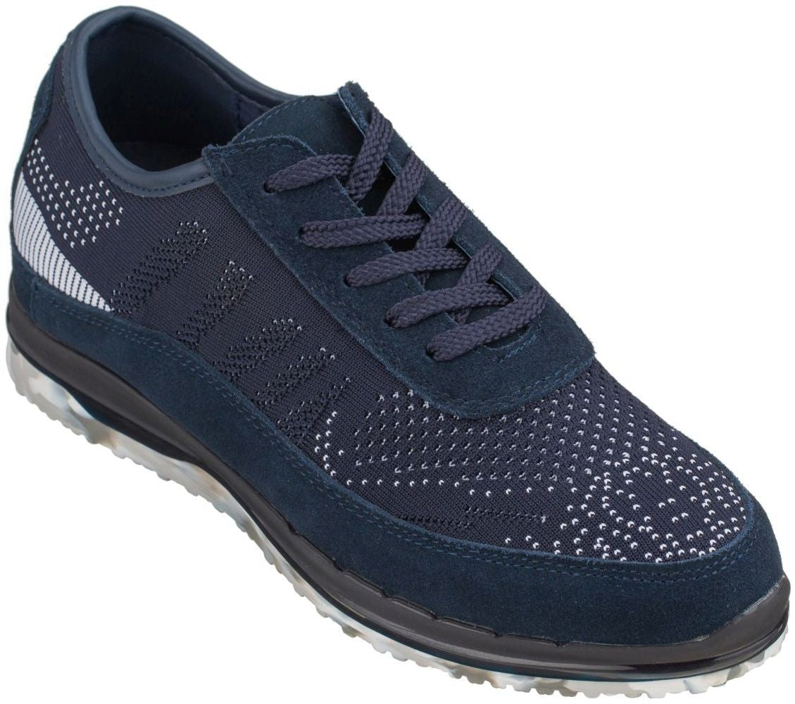 Elevator shoes height increase TOTO - D22034 - 2.4 Inches Taller (Dark Blue) - Lightweight
