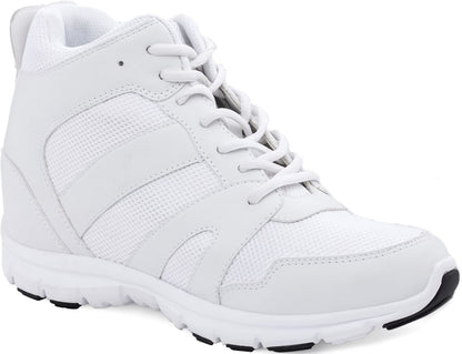Elevator shoes height increase CALTO - G3329 - 4 Inches Taller (Glacier White)