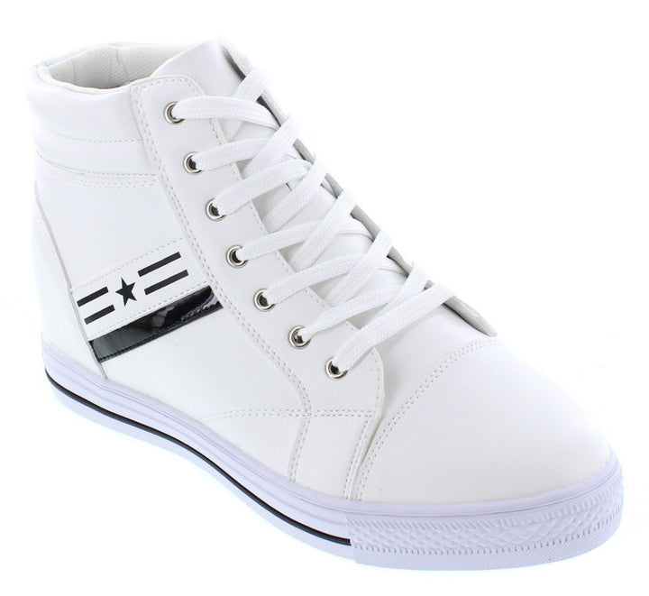 Elevator shoes height increase CALDEN High-Top Elevator Sneakers - Three Inches - K107222