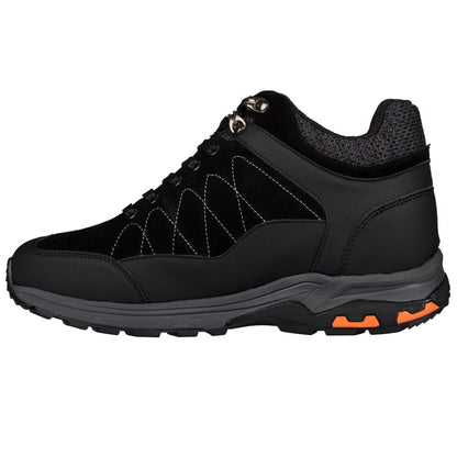 Elevator shoes height increase CALTO - H75470 - 3.2 Inches Taller (Black) - Hiking Style Boots