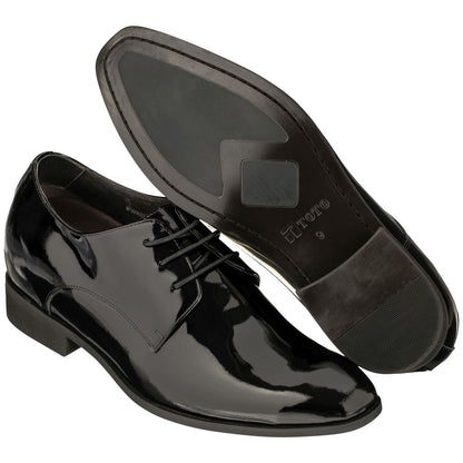 Elevator shoes height increase TOTO Formal Patent Leather Dress Shoes - Three Inches - D16026