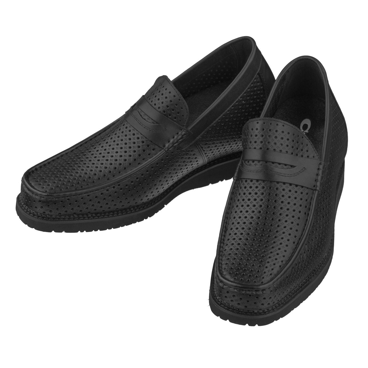 Elevator shoes height increase CALTO - T1431 - 3.2 Inches Taller (Black) - Lightweight