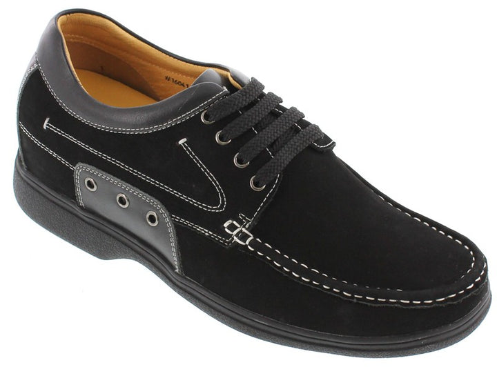 Elevator shoes height increase TOTO - A121312 - 2.8 Inches Taller (Nubuck Black)