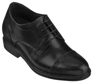 Elevator shoes height increase CALTO - T1205 - 3 Inches Taller (Black) - Lightweight - Discontinued