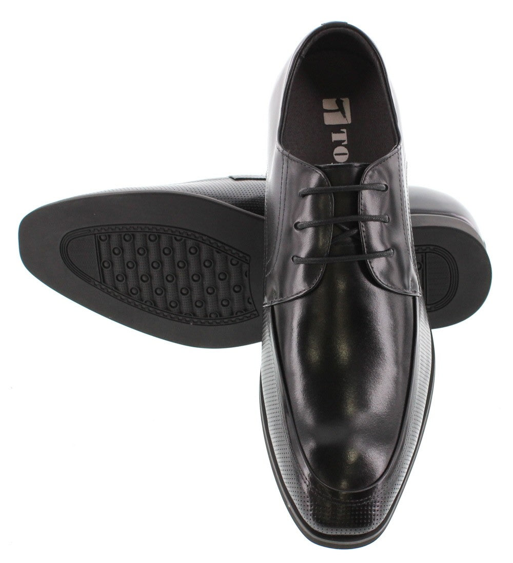 Elevator shoes height increase TOTO - D09101 - 2.8 Inches Taller (Black)