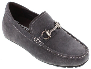 Elevator shoes height increase TOTO - H3208 - 2.2 Inches Taller (Nubuck Grey) -Super Lightweight - Size 6.5 / 7 / 7.5 Only
