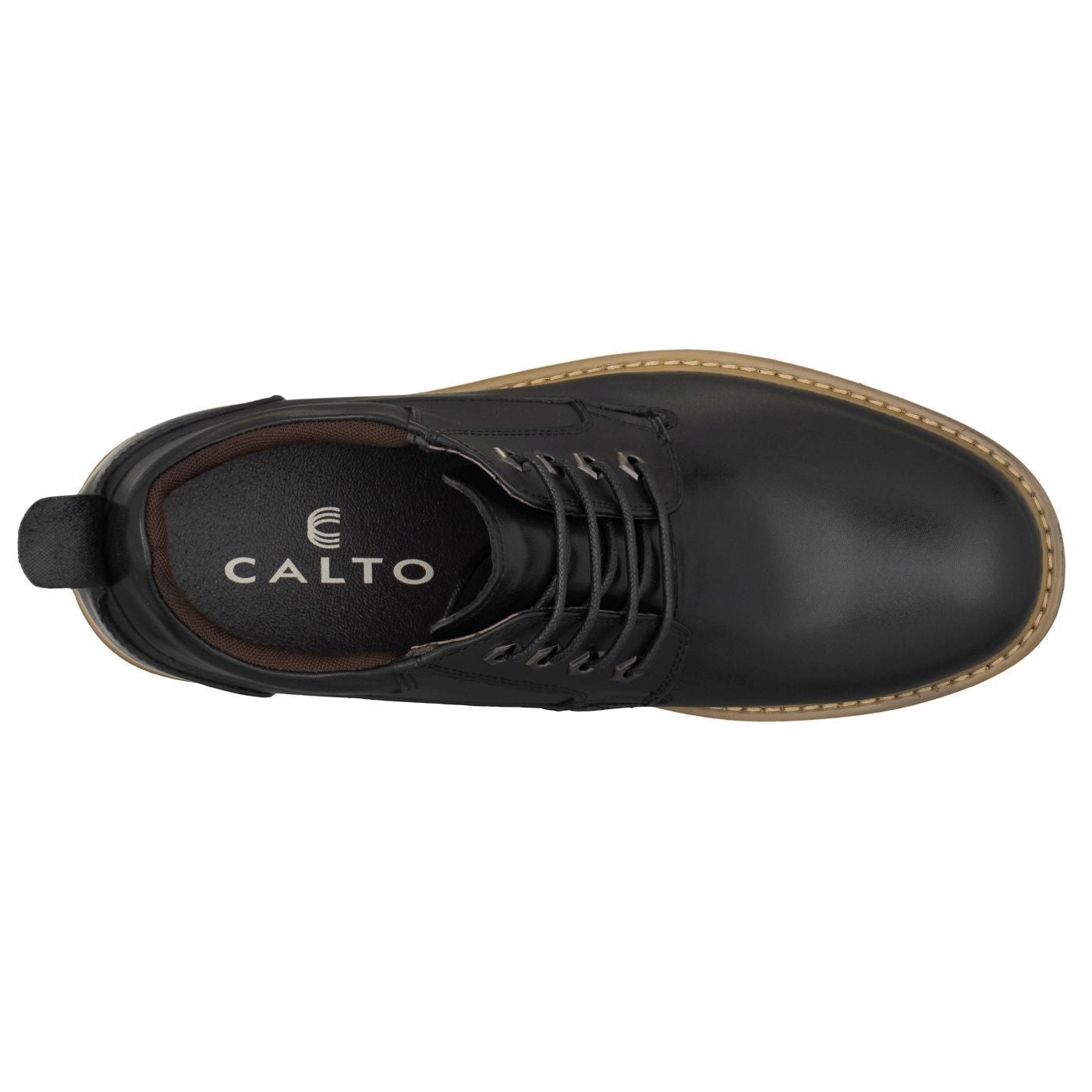 Elevator shoes height increase CALTO - S23022 - 3.2 Inches Taller (Black)