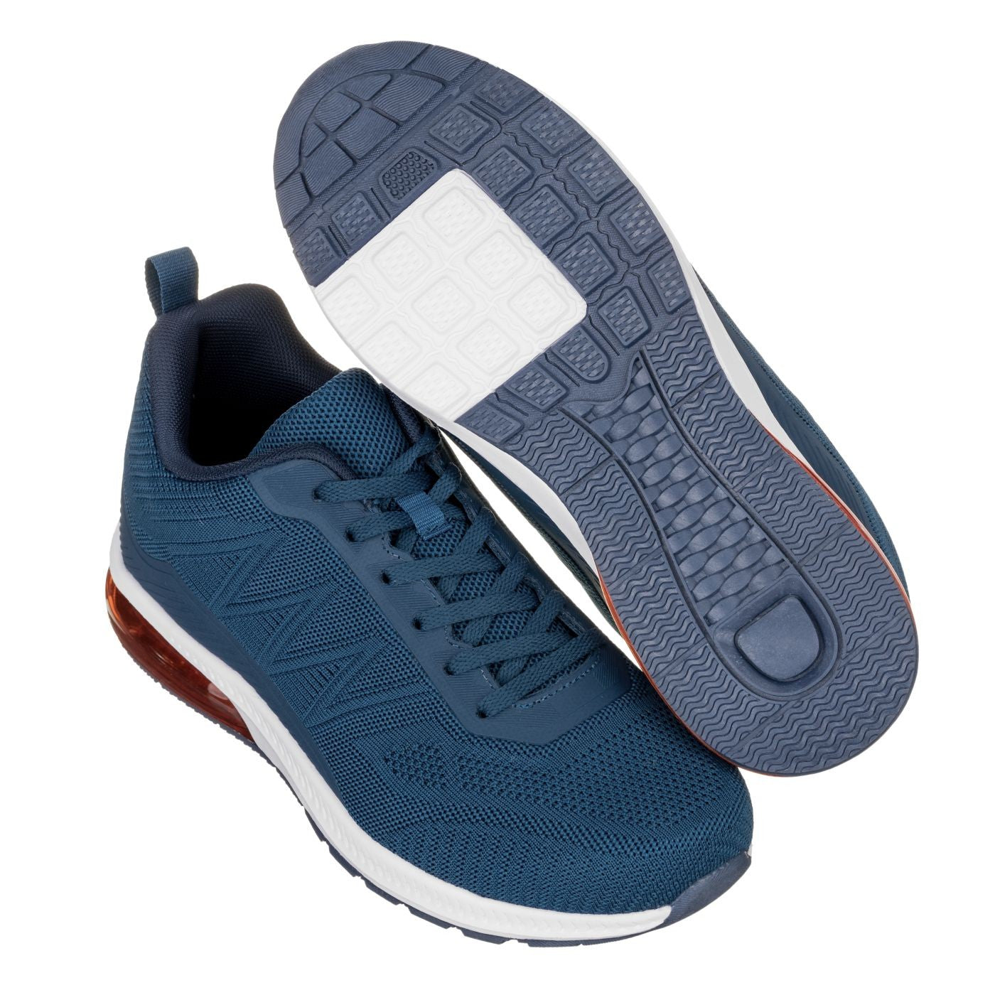 Elevator shoes height increase CALTO - Q230 - 2.4 Inches Taller (Navy/Red) - Super Lightweight