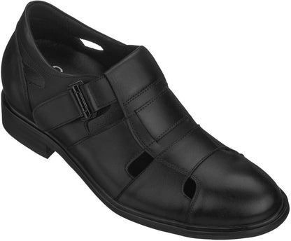 Elevator shoes height increase CALTO - S1062 - 2.8 Inches Taller (Black)