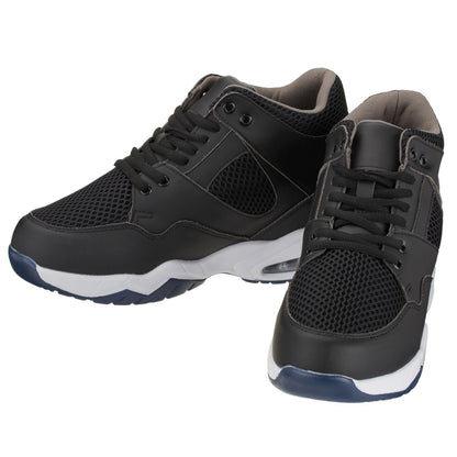Elevator shoes height increase CALTO Black Elevator Sneakers - 3.4 Inches - H329082