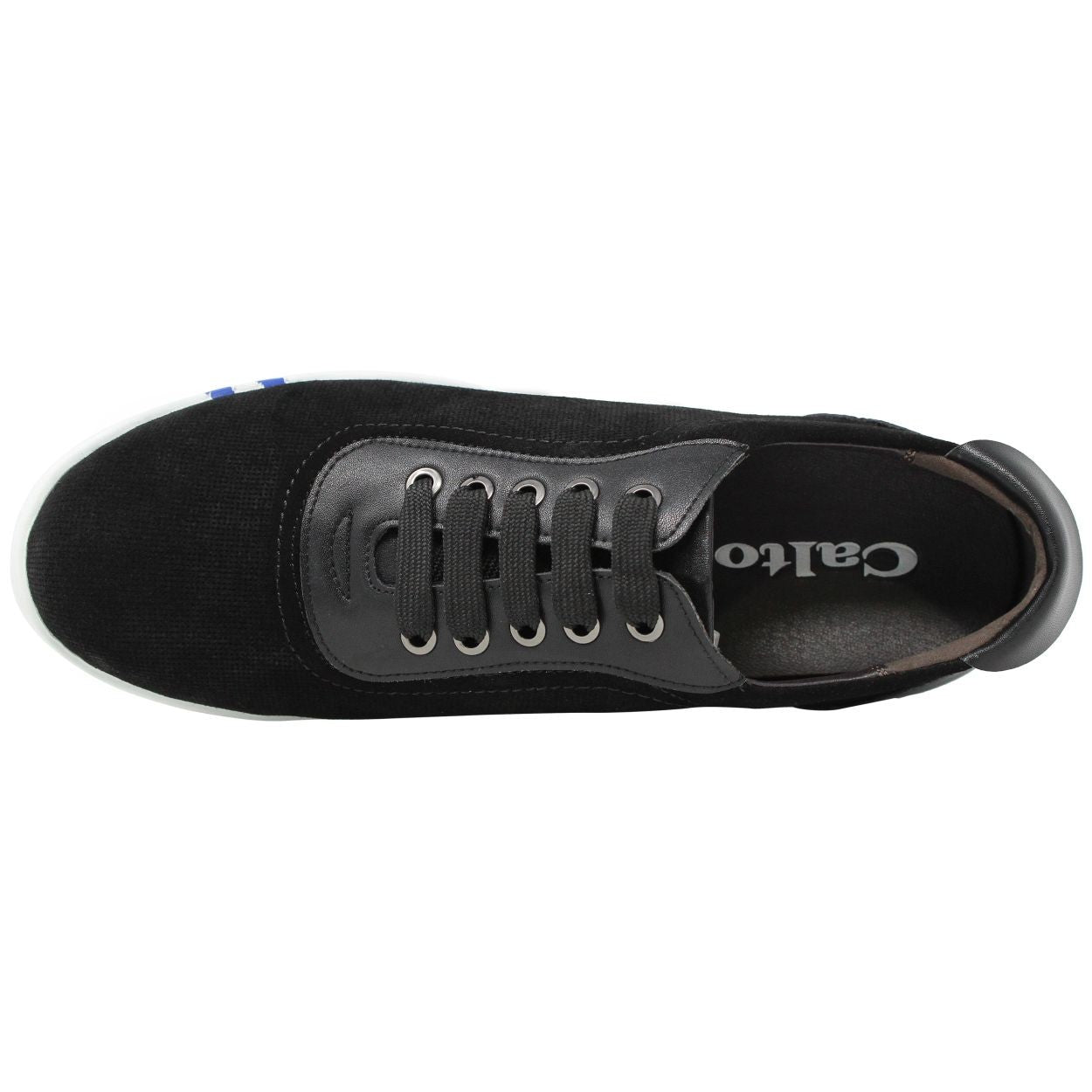 Elevator shoes height increase CALTO - Y90711 - 2.8 Inches Taller (Black)