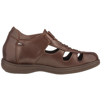 Elevator shoes height increase TOTO - G13072 - 3.2 Inches Taller (Cordovan Dark Brown) Braided Sandals - Super Lightweight