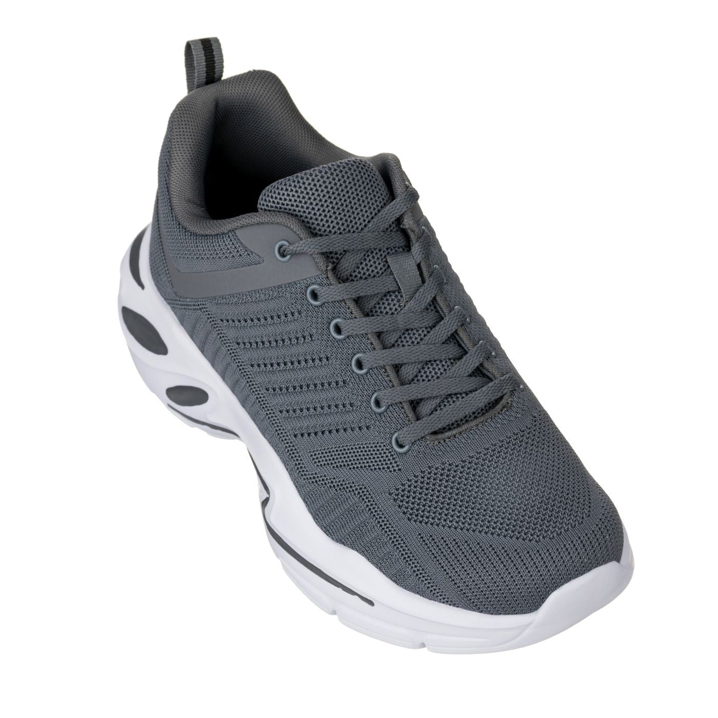 Elevator shoes height increase CALTO - Q332 - 2.6 Inches Taller (Grey/White) - Super Lightweight