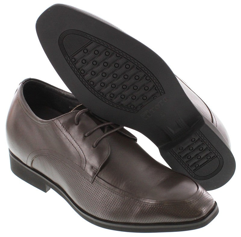 Elevator shoes height increase TOTO - D09102 - 2.8 Inches Taller (Dark Brown) - Size 11.5 Only