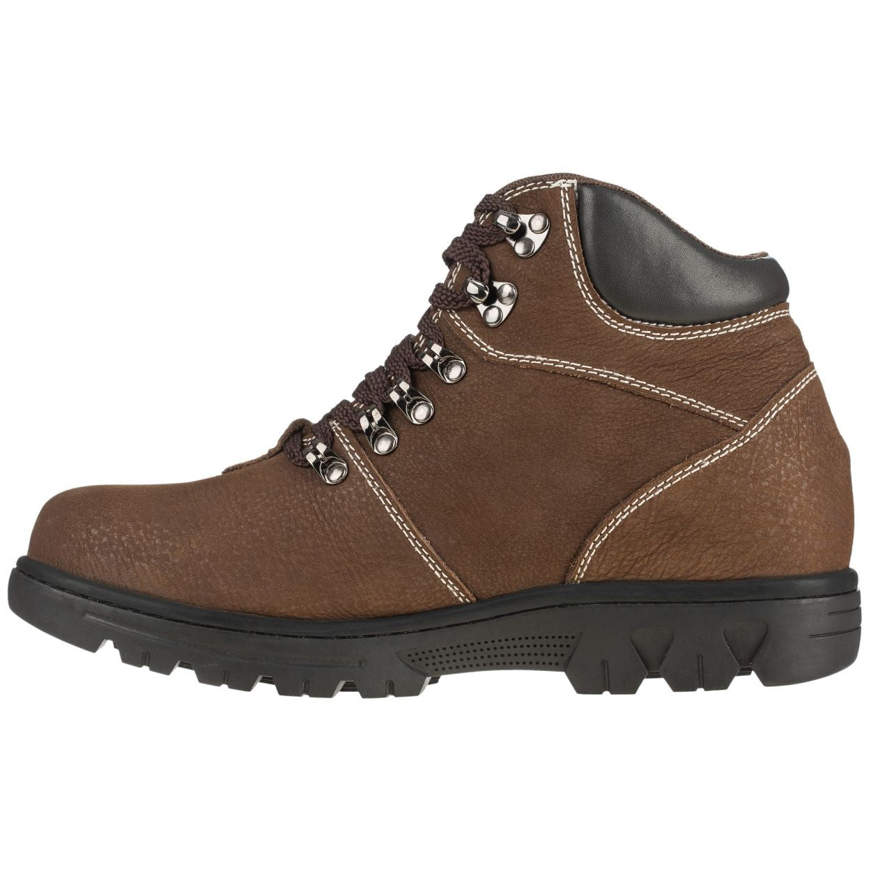 Elevator shoes height increase CALDEN Work-Style Elevator Boots (Nubuck Khaki Brown) - Three Inches - K228112