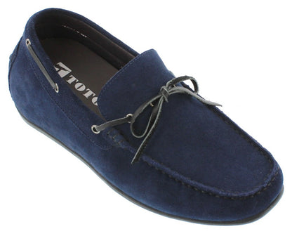 Elevator shoes height increase TOTO - H32606 - 2.4 Inches Taller (Nubuck Navy Blue) - Lightweight - Size 11.5 Only