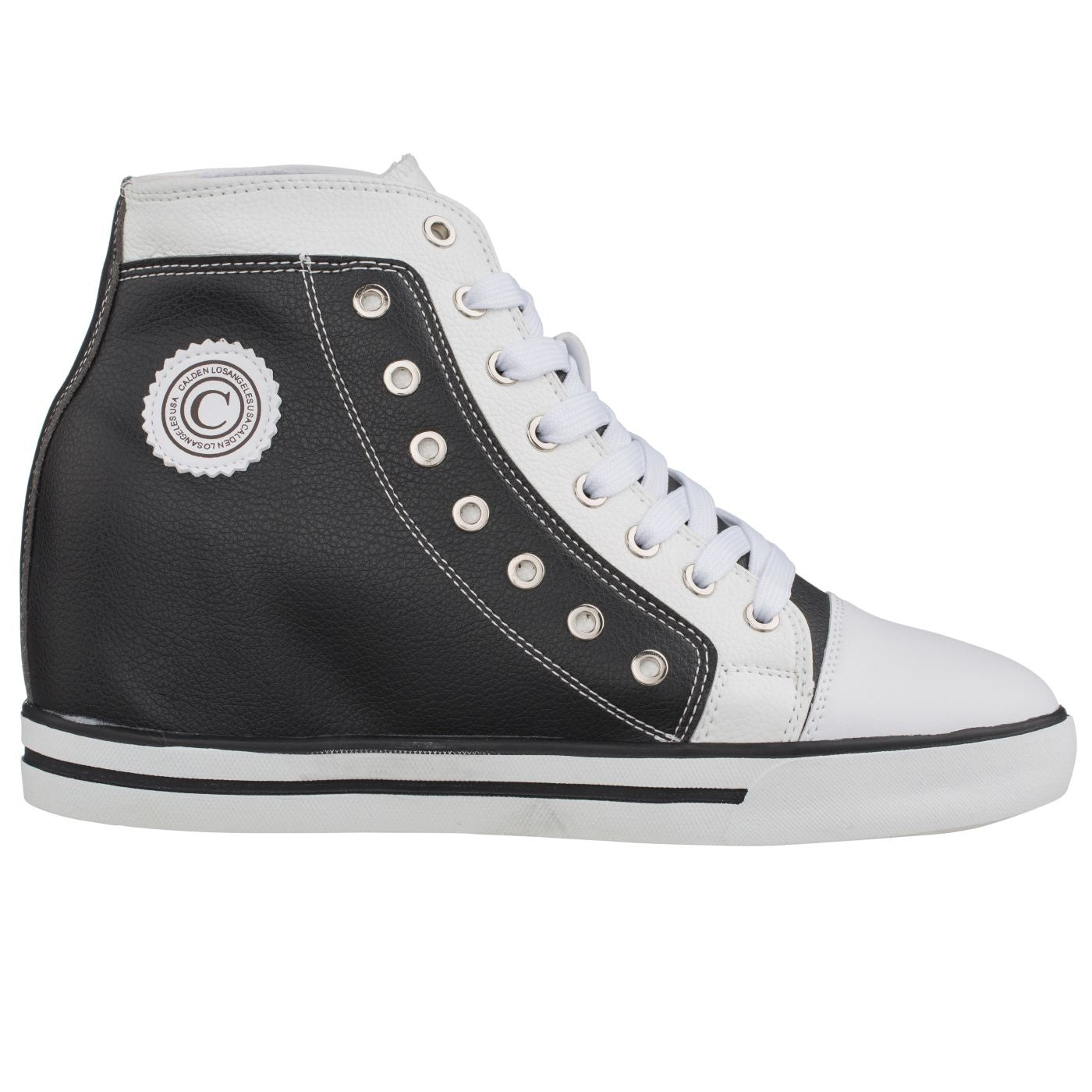 Elevator shoes height increase CALDEN Casual Canvas High-Top Sneakers - 3.8 Inches - K882895
