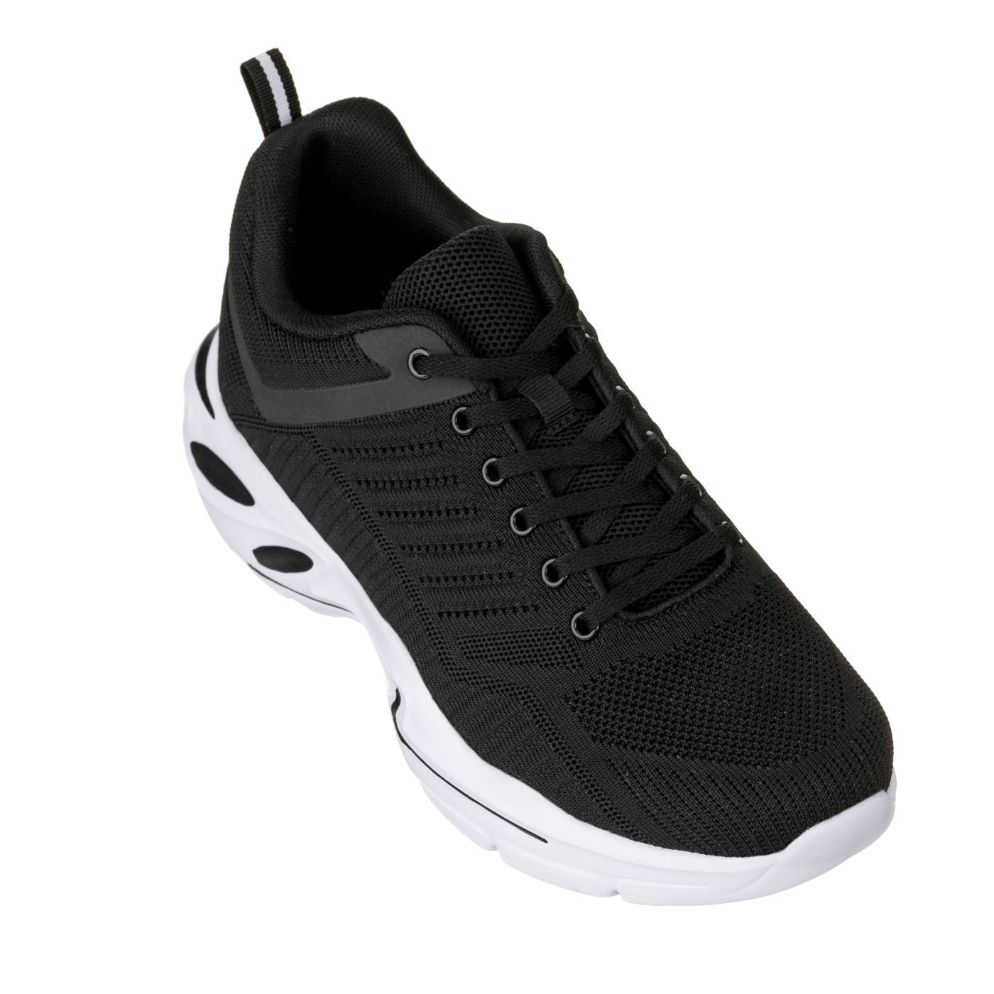 Elevator shoes height increase CALTO - Q330 - 2.6 Inches Taller (Black/White) - Super Lightweight