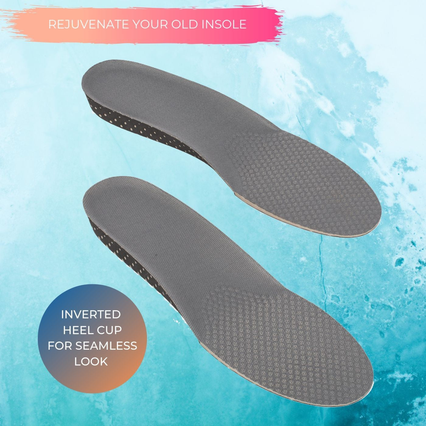 Elevator shoes height increase Men's Mid-Sole Arch Support Massaging Insoles - 1.2 Inches - IK305
